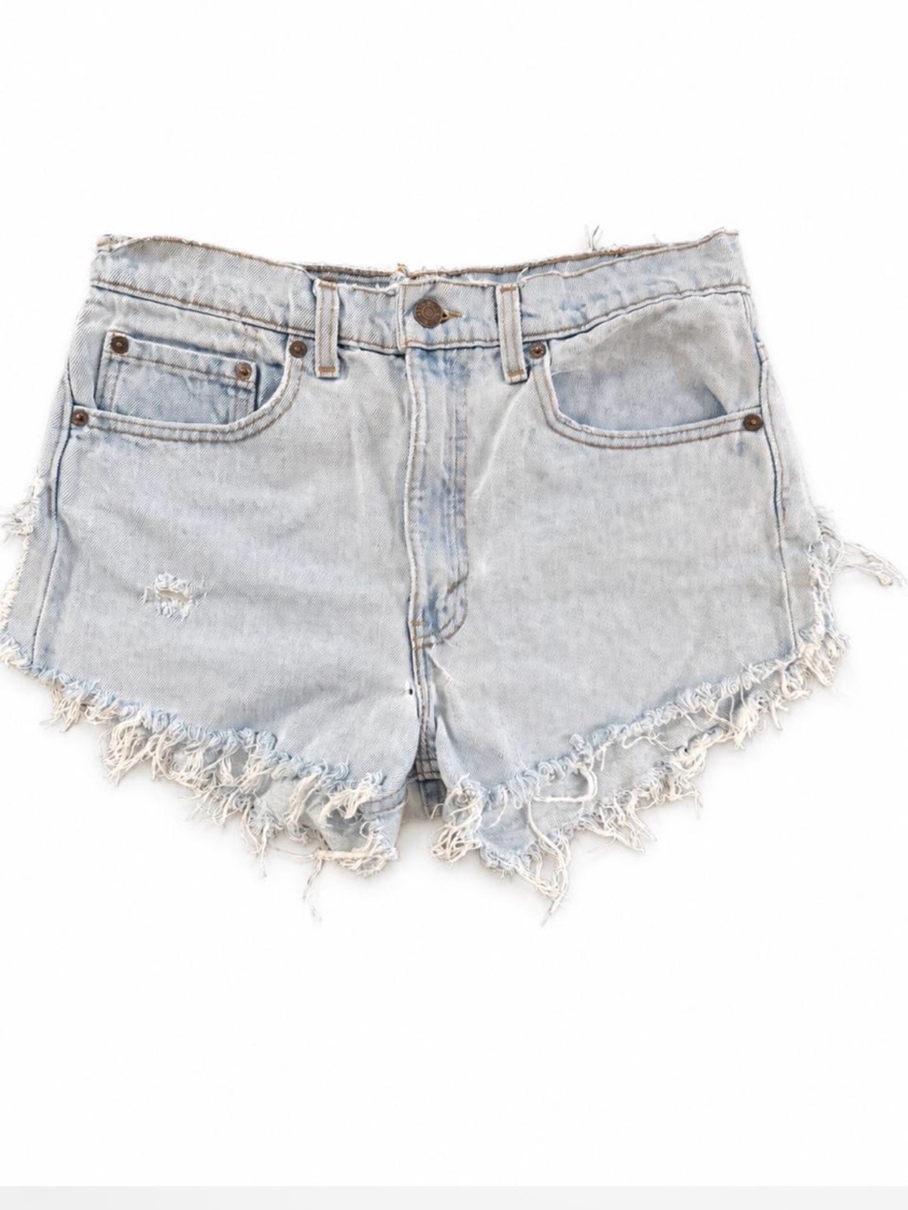 Levi's Light Blue Distressed Cutoff Denim Shorts